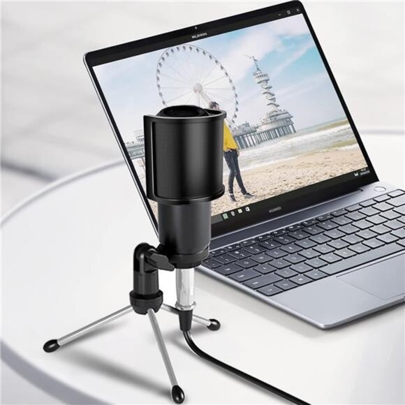 Pop Filter,PEMOTech [Upgraded Three Layers] Metal Mesh & Foam & Etamine Layer - Picture 6 of 7